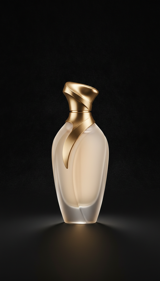 Ivory Veil minimalist glass bottle