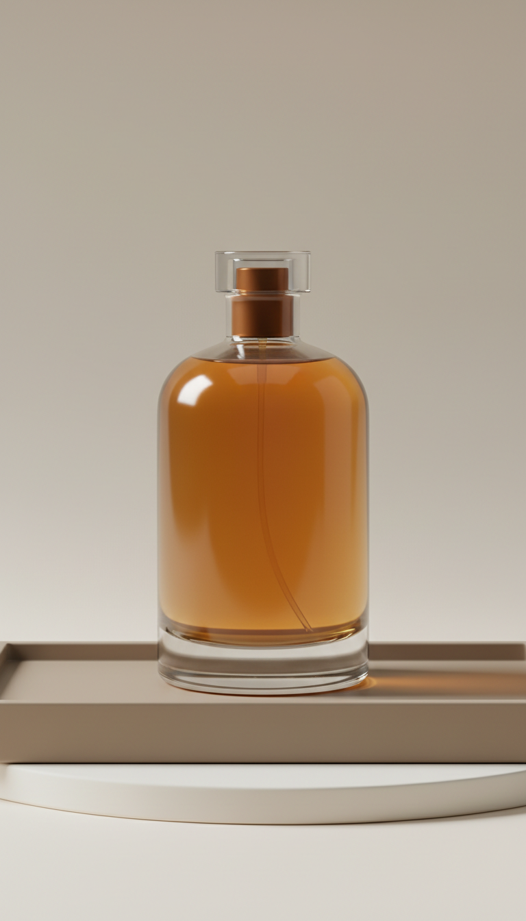 Amber extrait in sculpted glass