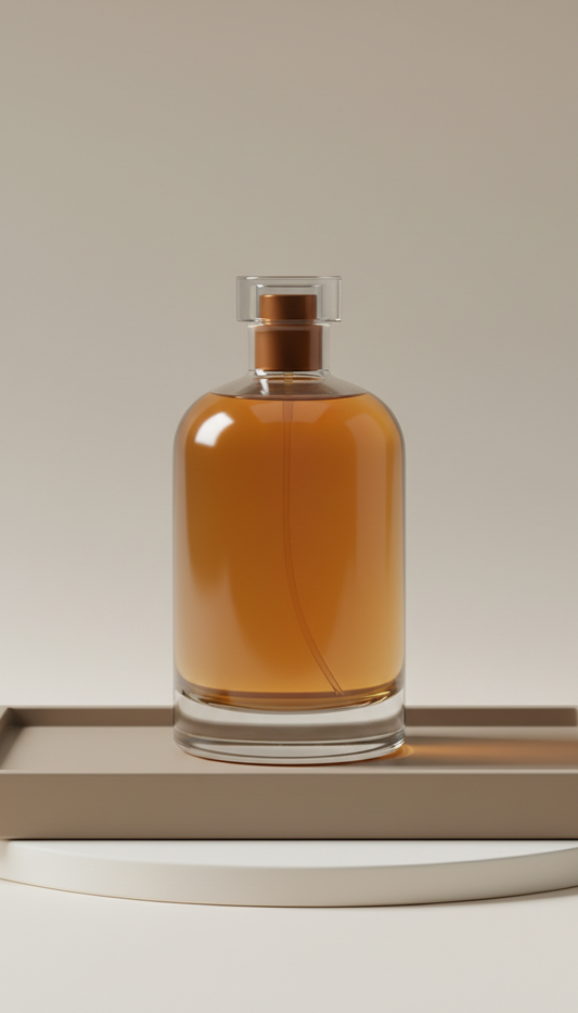Amber extrait in sculpted glass